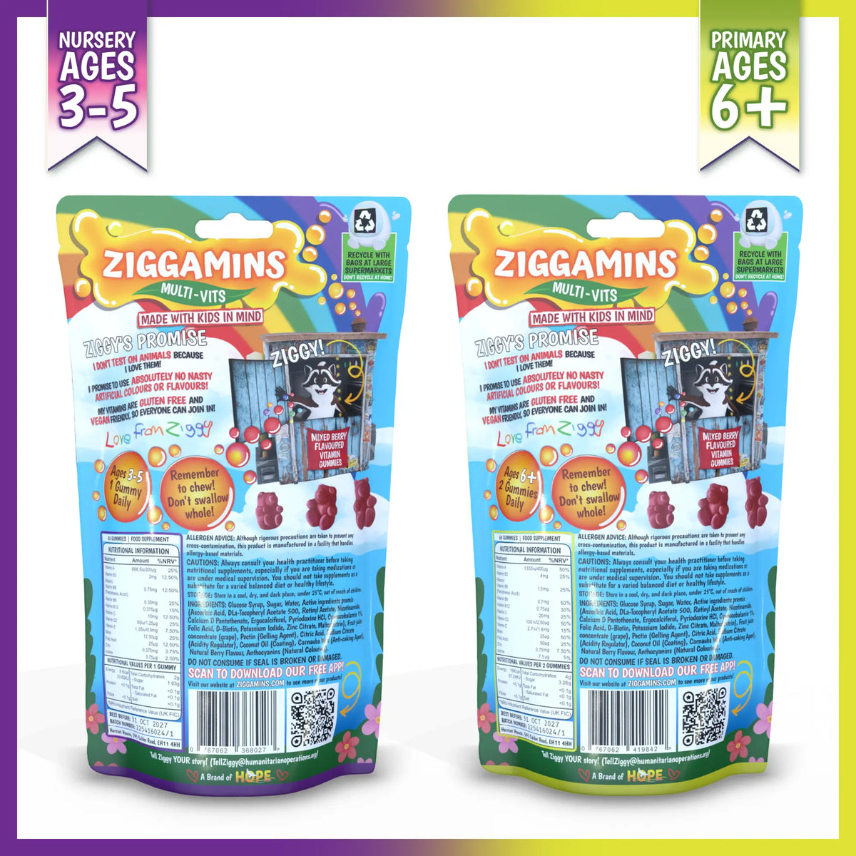 Ziggamins Multi-Vits Gummies.
